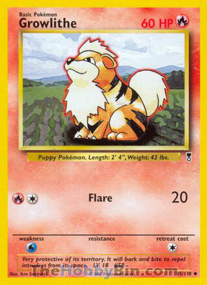 0045 Growlithe Uncommon Legendary Collection