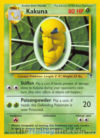 Kakuna #50/110 Uncommon - Legendary Collection Pokemon card
