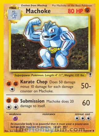 Machoke #51/110 Uncommon - Legendary Collection Pokemon card