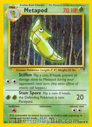 Metapod #54/110 Uncommon - Legendary Collection Pokemon card