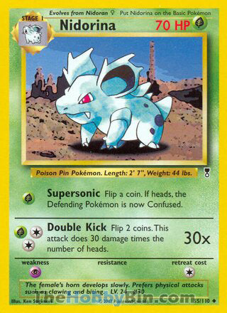 Nidorina #55/110 Uncommon - Legendary Collection Pokemon card
