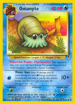 Omanyte #57/110 Uncommon - Legendary Collection Pokemon card