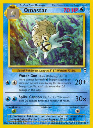 Omastar #58/110 Uncommon - Legendary Collection Pokemon card