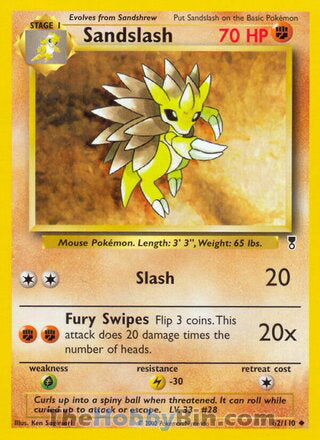 Sandslash #62/110 Uncommon - Legendary Collection Pokemon card