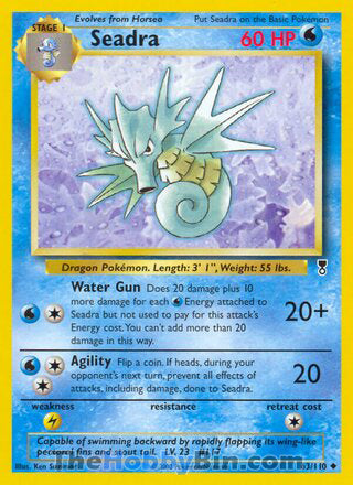 Seadra #63/110 Uncommon - Legendary Collection Pokemon card