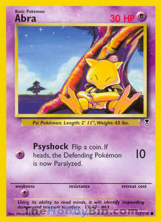 Abra #67/110 Common - Legendary Collection Pokemon card