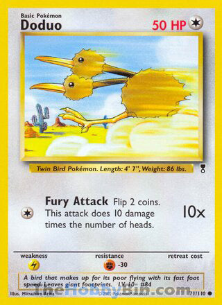 Doduo #71/110 Common - Legendary Collection Pokemon card