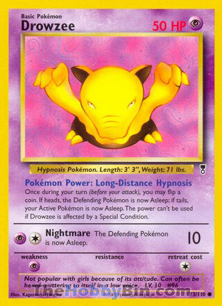 Drowzee #73/110 Common - Legendary Collection Pokemon card
