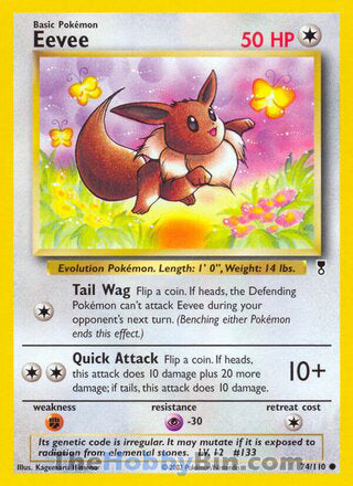 Eevee #74/110 Common - Legendary Collection Pokemon card