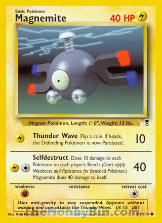 Magnemite #80/110 Common - Legendary Collection Pokemon card