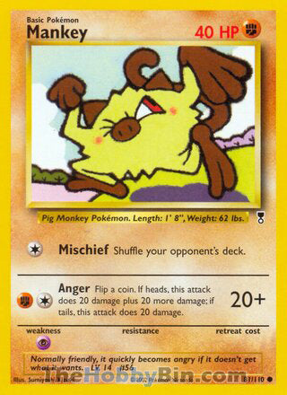 Mankey #81/110 Common - Legendary Collection Pokemon card