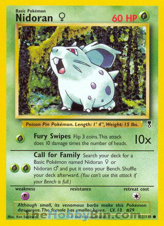 Nidoran F #82/110 Common - Legendary Collection Pokemon card