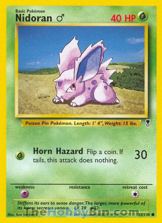 Nidoran M #83/110 Common - Legendary Collection Pokemon card