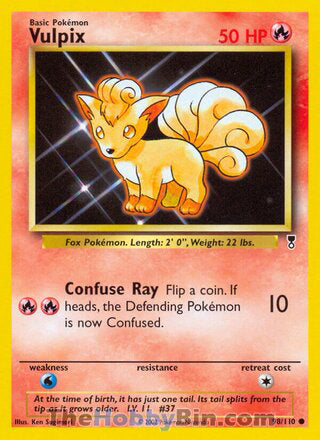 Vulpix #98/110 Common - Legendary Collection Pokemon card