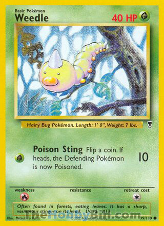Weedle #99/110 Common - Legendary Collection Pokemon card