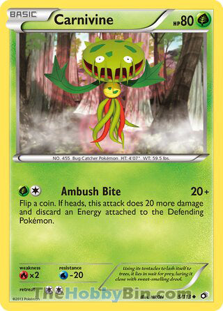 Carnivine #5/113 Uncommon - Legendary Treasures Pokemon card