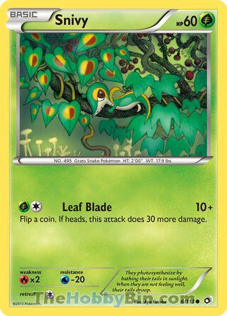 Snivy Legendary Treasures Common #6/113