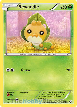 Sewaddle #10/113 Common - Legendary Treasures Pokemon card