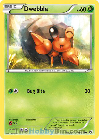 Dwebble #13/113 Common - Legendary Treasures Pokemon card