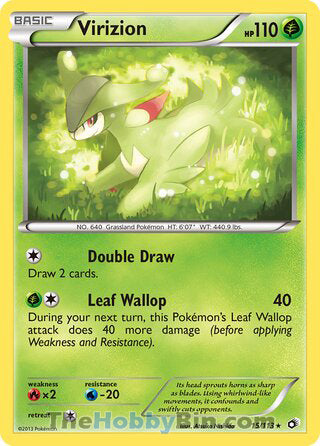 0015 Virizion Holo Rare Legendary Treasures