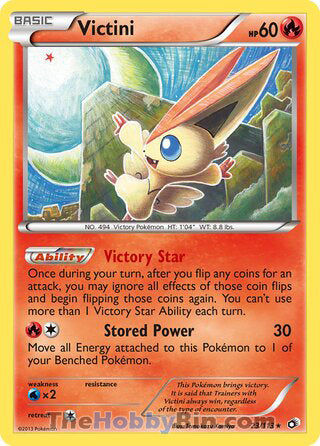 0023 Victini Holo Rare Legendary Treasures