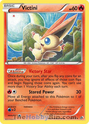 0023 Victini Holo Rare Legendary Treasures