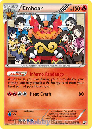 0027 Emboar Holo Rare Legendary Treasures