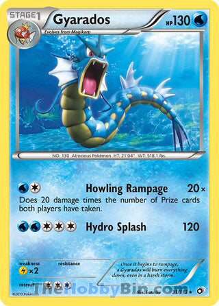 Gyarados #31/113 Rare - Legendary Treasures Pokemon card