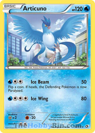 0032 Articuno Holo Rare Legendary Treasures