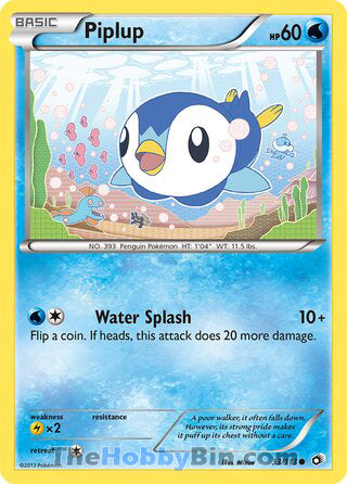 Piplup Legendary Treasures Common #33/113