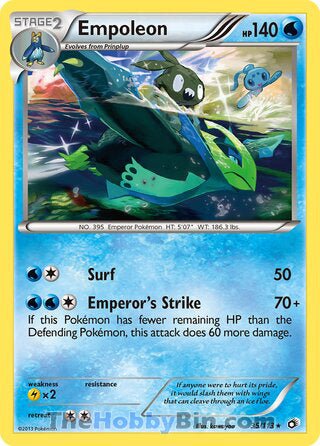 Empoleon #35/113 Rare - Legendary Treasures Pokemon card