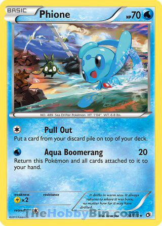 Phione #36/113 Rare - Legendary Treasures Pokemon card