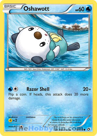 Oshawott #37/113 Common - Legendary Treasures Pokemon card
