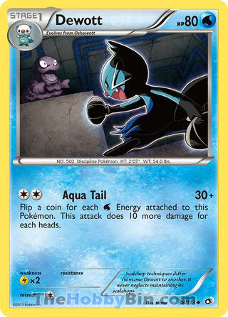 Dewott #38/113 Uncommon - Legendary Treasures Pokemon card