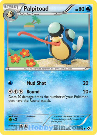 Palpitoad #41/113 Uncommon - Legendary Treasures Pokemon card