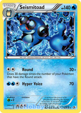 Seismitoad #42/113 Rare - Legendary Treasures Pokemon card