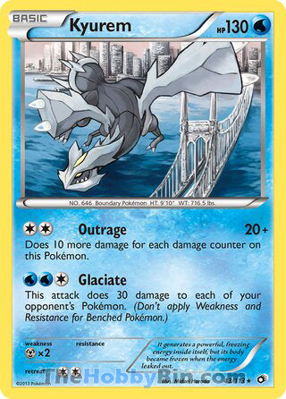 0043 Kyurem Holo Rare Legendary Treasures