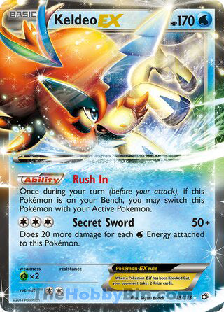 0045 Keldeo EX Ultra Rare Legendary Treasures