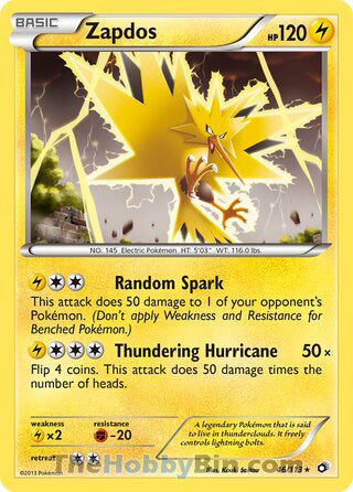 Zapdos Legendary Treasures Holo Rare #46/113