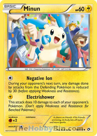 Minun #48/113 Uncommon - Legendary Treasures Pokemon card