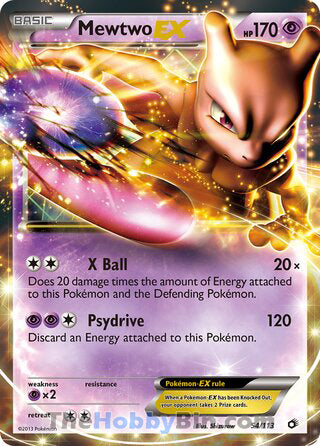 Mewtwo EX #54/113 Ultra Rare - Legendary Treasures Pokemon card