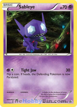 Sableye #61/113 Uncommon - Legendary Treasures Pokemon card