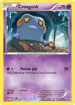 Croagunk #62/113 Common - Legendary Treasures Pokemon card