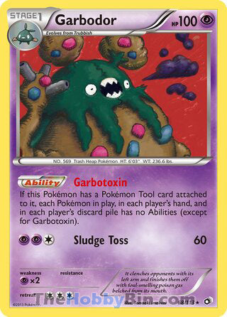Garbodor #68/113 Holo Rare - Legendary Treasures Pokemon card