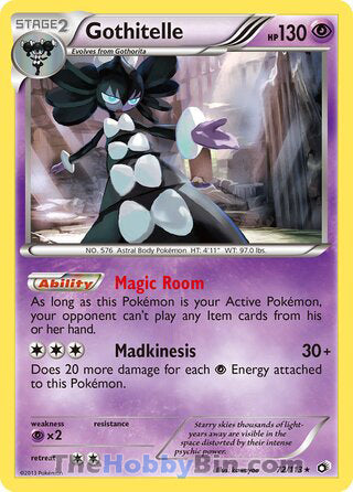 Gothitelle #72/113 Holo Rare - Legendary Treasures Pokemon card