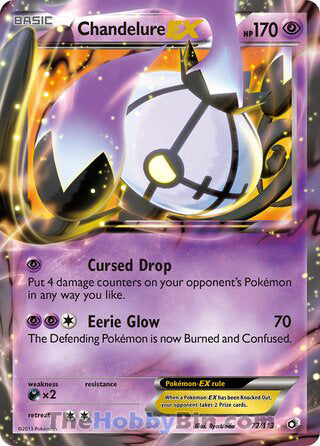 Chandelure EX #77/113 Ultra Rare - Legendary Treasures Pokemon card