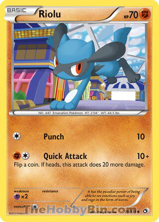 Riolu #79/113 Uncommon - Legendary Treasures Pokemon card
