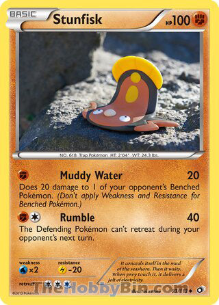 Stunfisk #83/113 Uncommon - Legendary Treasures Pokemon card