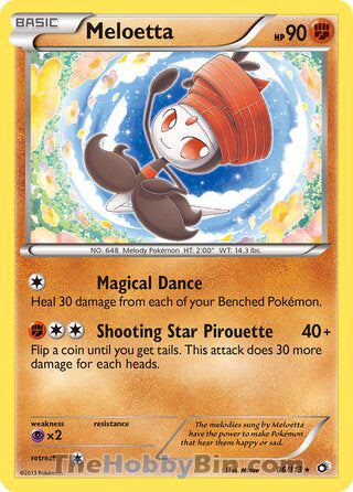 Meloetta #86/113 Rare - Legendary Treasures Pokemon card