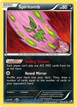 Spiritomb #87/113 Uncommon - Legendary Treasures Pokemon card